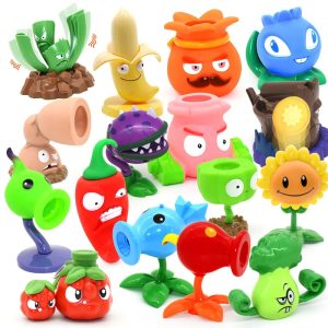 New Plants vs Zombies 2 Pea Snow Fire Shooter Gatling PVC Action Figure