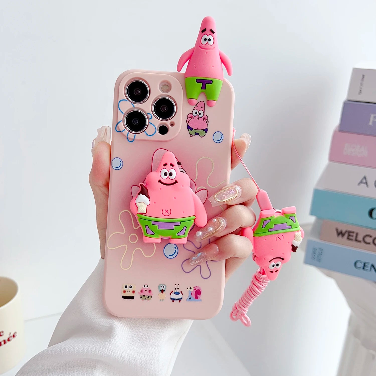 SpongeBob Patrick Star Phone Case with Neck Strap - Image 9