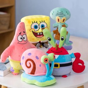 SpongeBob, Patrick Star, Gary & Squidward Plush Dolls