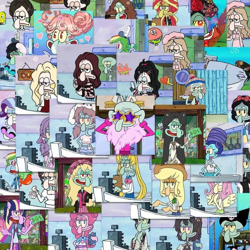 48PCS Cartoon Anime SpongeBob SquarePants - Image 4