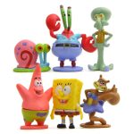 6PCS/set Kawaii Sponge Animation Figure Toys