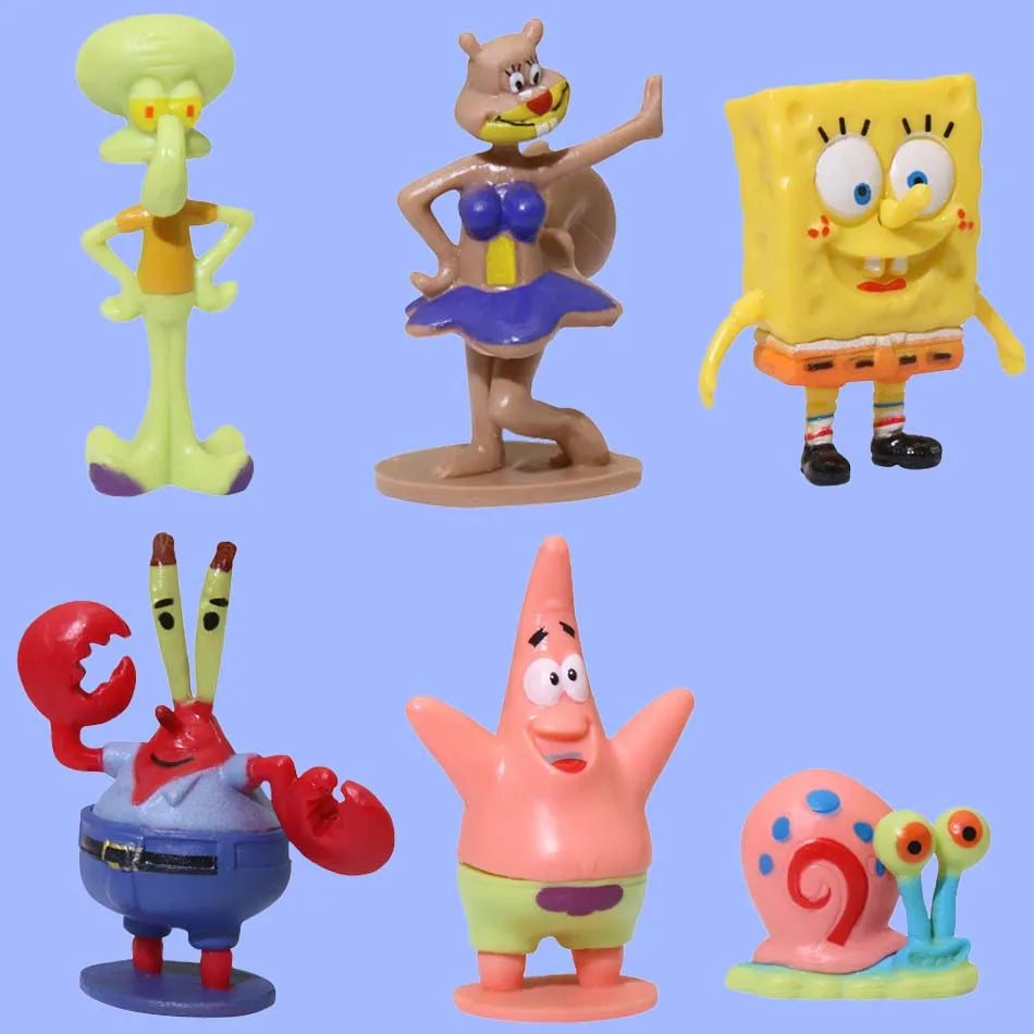 6~8pcs SpongeBob SquarePants Figure Set