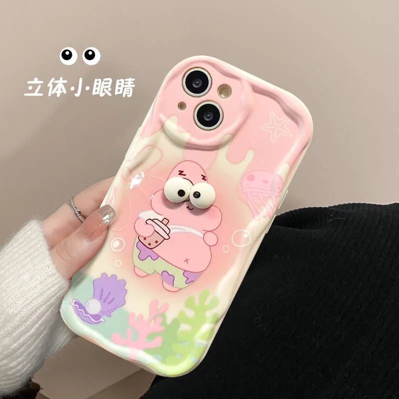 Xiaomi Soft Phone Case with 3D Eyes SpongeBob - Image 2