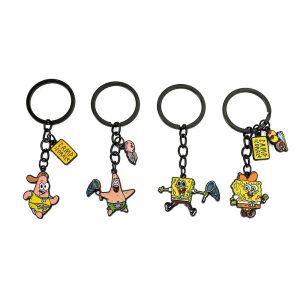 Anime SpongeBob SquarePants & Patrick Star Keychains