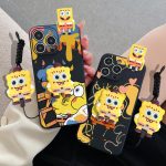 3D Doll SpongeBob Cartoon Phone Case for iPhone