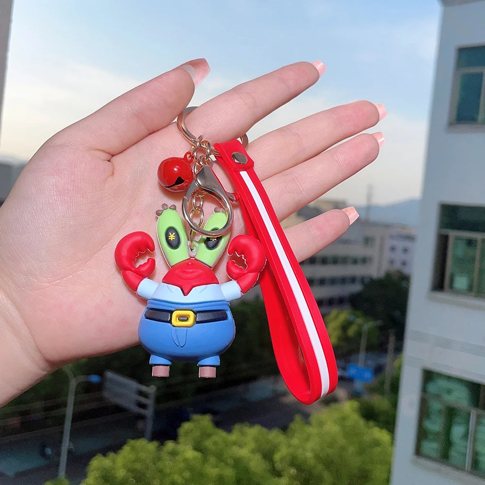 Kawaii SpongeBob, Patrick Star & Squidward PVC Keychain - Image 3