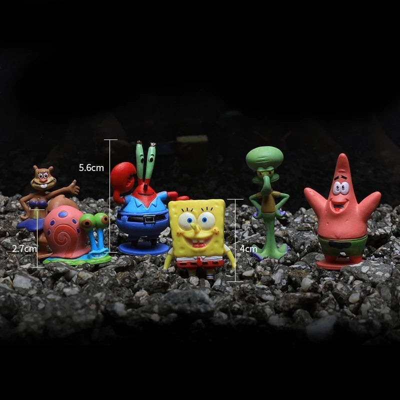 6/8Pcs SpongeBob & Patrick Star Aquarium Ornaments - Image 2