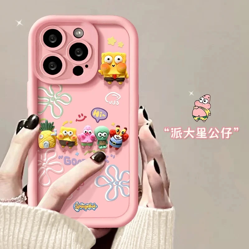Cute SpongeBob Dolls Phone Case Cover - Image 7