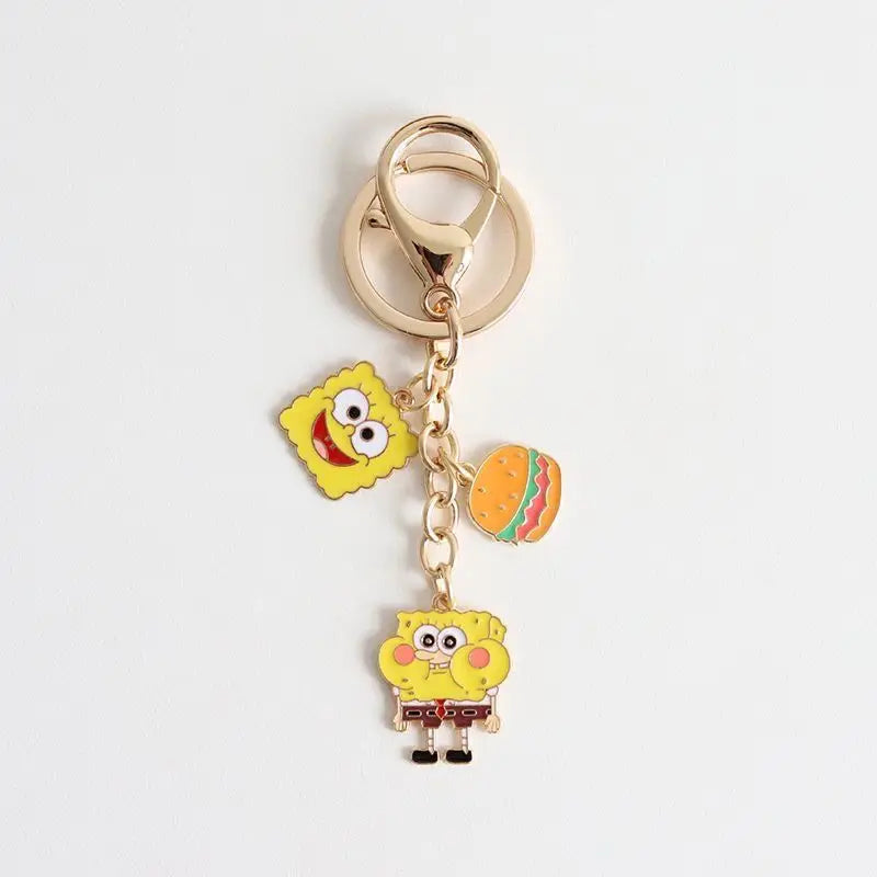 Anime Cartoon SpongeBob & Patrick Star Keychain - Image 2