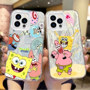 Fashion S-SpongeBobs Cartoon Gradient Phone Case